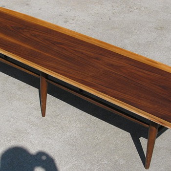 Danish Modern Bassett Surfboard Coffee Table "Artisian Collection"