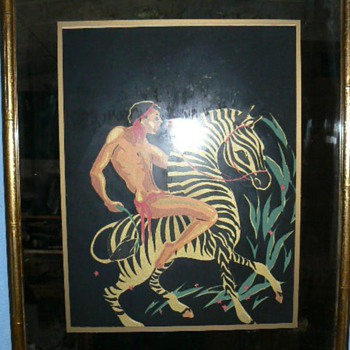 Art Deco glass with prints?