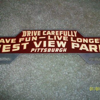 West View Park License Plate Topper
