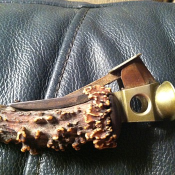 Antler folk art (cigar cutter?) - Tobacciana