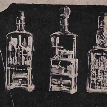 Whimsey in a Bottle Carvings of Master Whittler Daniel Rose RPPC Set - Folk Art
