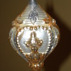 Cameo Victorian Lady and Roses Blown Glass Christmas Tree Ornament