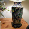 Asian lamp & vase.