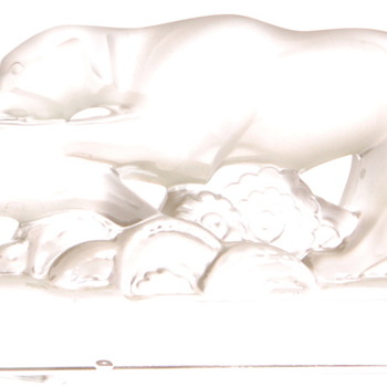 BACCARAT FROSTED HOUND & HARE - Art Glass