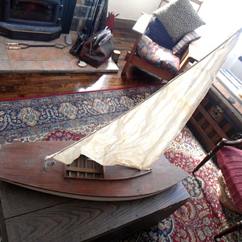Hand Crafted Sailboat 1930's - Toys