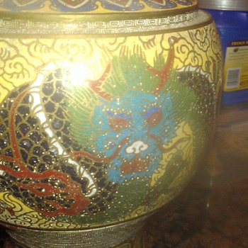 Cloisonne Vase with Dragon