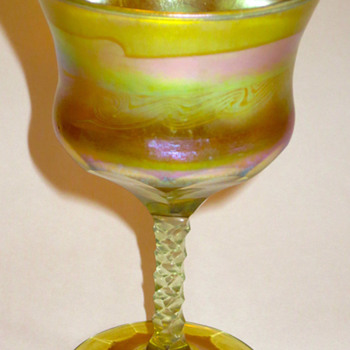  L.C.Tiffany Decorated and Cut Goblet
