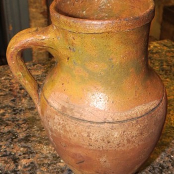 Early Pennsylvania Redware Jug - Art Pottery