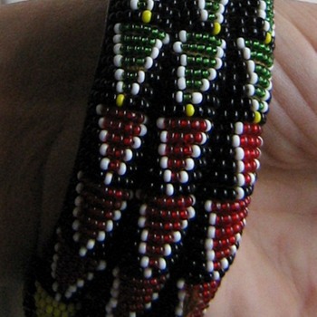 African seed bead bangle