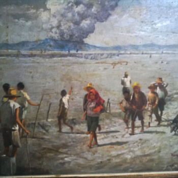 Painting by Romeo Enriquez entitled "Mount Pinatubo" of 1992