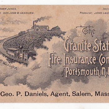 Granite State Insurance Company , Frank Jones beer? - Advertising