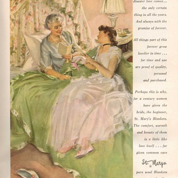 1954 - St. Marys Blankets Advertisement - Advertising