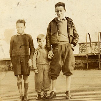MyDad  and his little brothers;  His Uncle on His 1916 Indian Motorcycle - Photographs