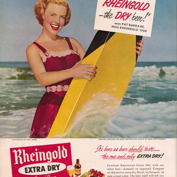 1950 Rheingold Lager Advertisement 2 - Advertising
