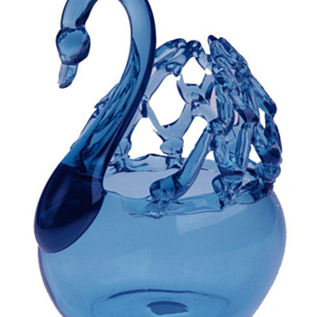 Cobalt Blue Glass Swan  - Art Glass