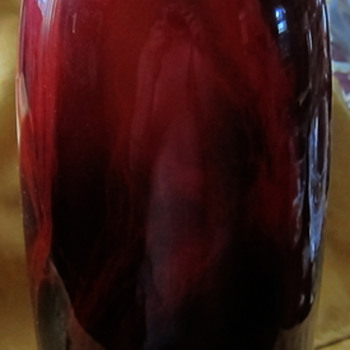 LARGE ROYAL DOULTON FLAMBE VASE VEINED