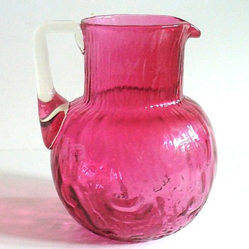 RARE LOETZ RUBY RUSTICANA JUG OR PITCHER