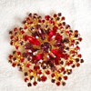 Huge Vintage Rhinestone Dimensional Snowflake 