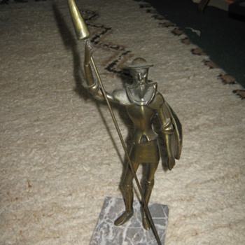 Don Quixote bronze statue - 1970s Brutalism