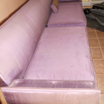 Purple silk couch - Furniture