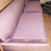 Purple silk couch