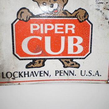 Piper Cub Aircraft Sign