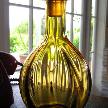 Old Amber Glass Decanter