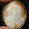 Huge Antique Cameo - 14k Gold & Shell - Looks Really Old!