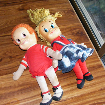 SISTER BELLE & MATTIE DOLLS 1961 MATTEL..TALKING DOLLS..BOY & GIRL! - Dolls