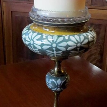 Doulton & Slaters/Lambeth fairy lamp stand - Pottery