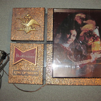 Budweiser dual light lady bar sign