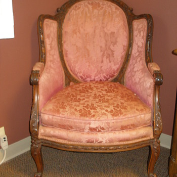 carved chair, musical instruments  - Furniture