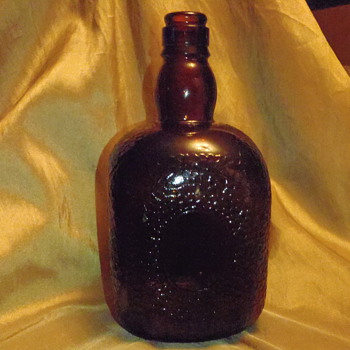 Amber Embossed Bottle - Bottles