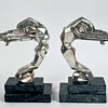 Stylized Art Deco bookends/ Car Mascots 