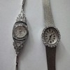 14 K diamond watch, 18K Art Deco diamonds sapphire watch
