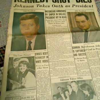 JFK Assassination Newspapers - Paper