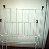 White iron child size hospital bed found in Massachusetts.
