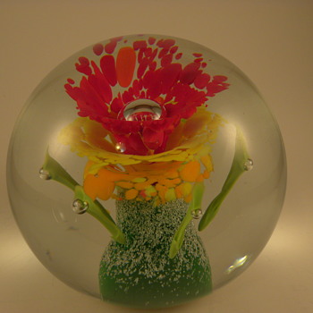 Gorgeous Art Glass Paperweight - Art Glass