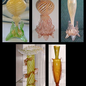 Pin Striped Décors and Shapes & "his explanation about these". - Art Glass