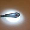 Unidentified lure with red glass eyes