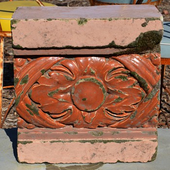 Very Large Old Ceramic Tile - Art Pottery