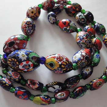Vintage Millefiore Beads necklace