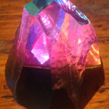 Dichroic crystal mini iceberg. - Art Glass
