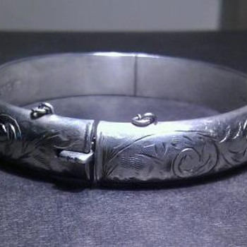 1955 Chester English silver cuff - Fine Jewelry