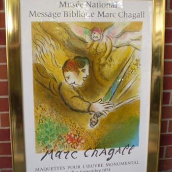 Marc Chagall 1974 Angel of Judgement Lithograph poster - Posters and Prints