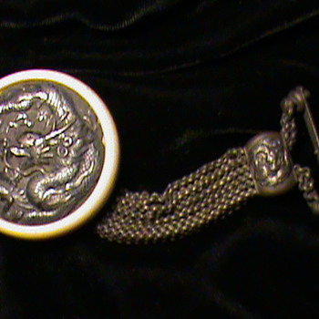 Mammoth Ivory and Silver Dragon Kagamibuta~