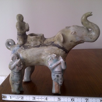 Glazed Ceramic Elephant