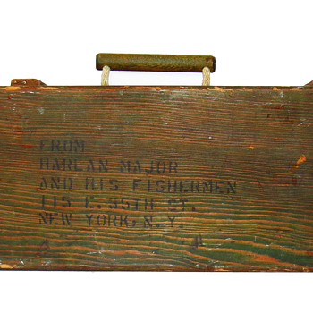 "Harlan Major And His Fishermen" WWII Tackle Box - Fishing