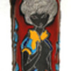 Italian Pottery Libertas Cylindrical Girl Vase - San Marino Pottery
