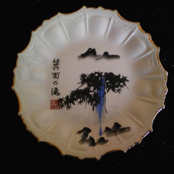 japanese hand painted plate